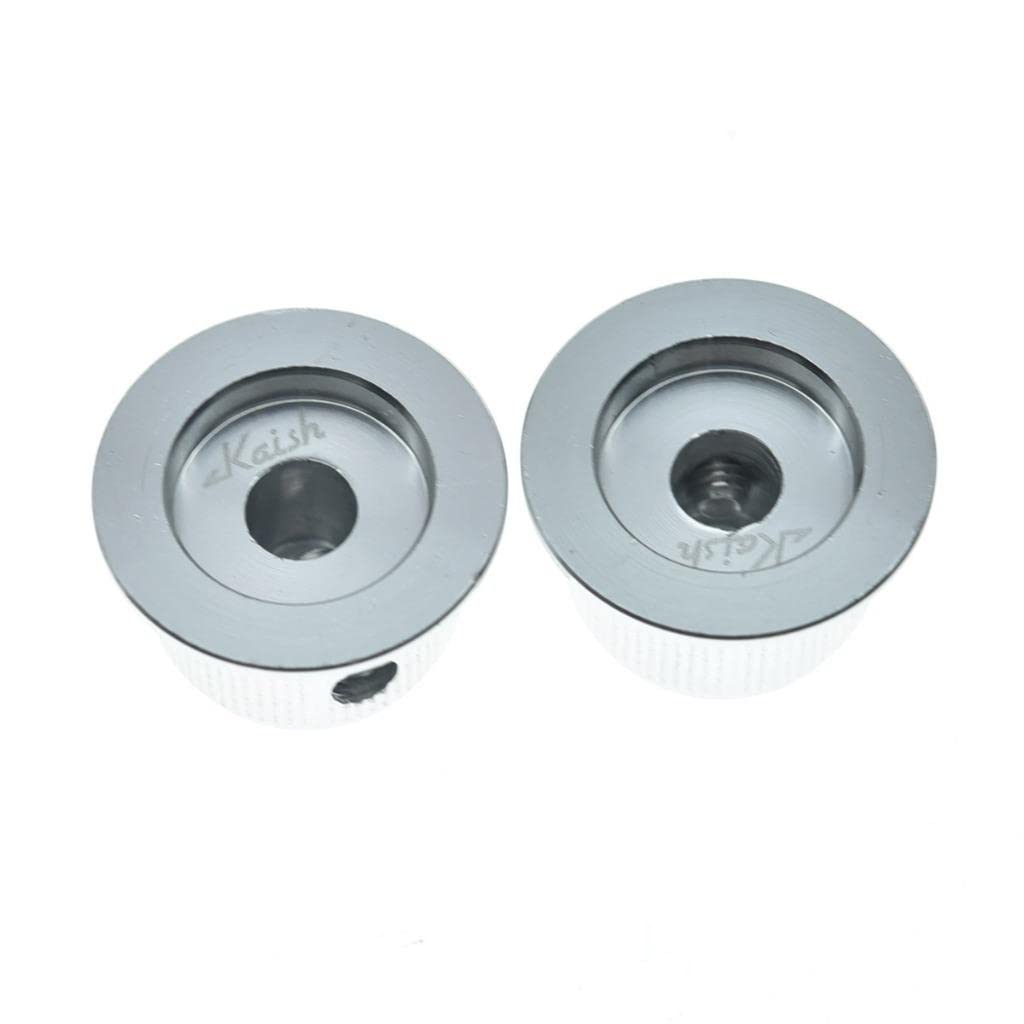 3-Pack Set Screw Style Aluminium Potentiometer Knobs 1/4 '' Universal Top Hat Knobs Bell Volume Tone Control Knobs for Guitar/Ba